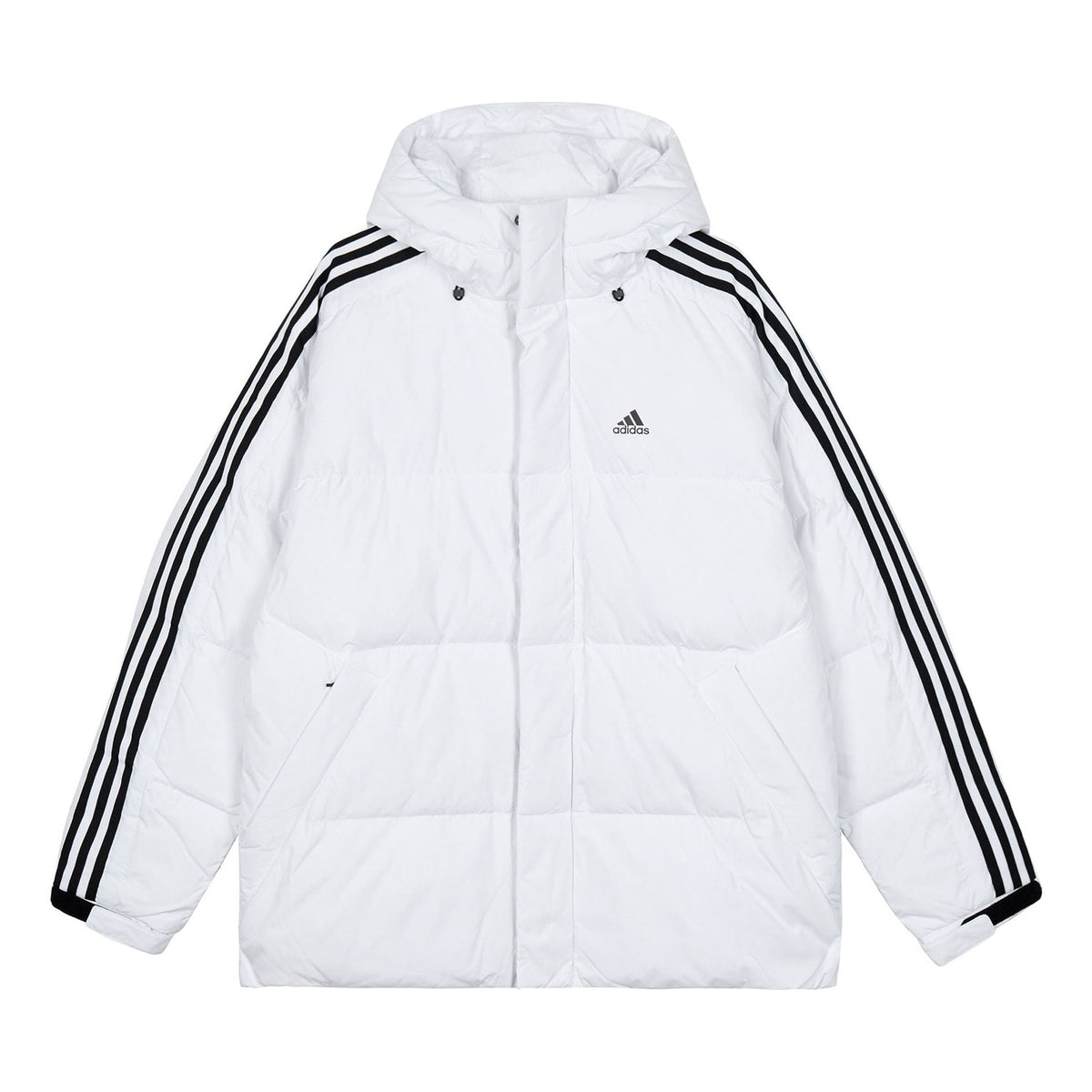 adidas 3-Stripes Puff Down Jackets 'White Black' IT8731