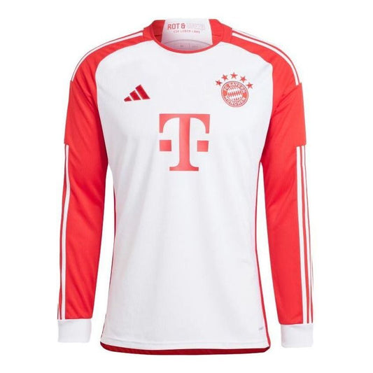 adidas FC Bayern 23/24 Long Sleeve Home 'White Red' IB1482
