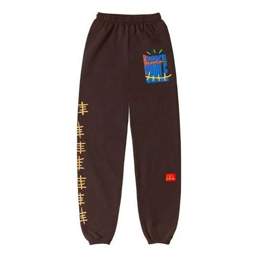 Travis Scott Cactus Jack x McDonalds Smile Sweatpants 'Brown' TC-282