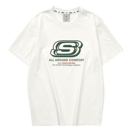 Skechers Logo T-Shirt 'White Green' L223U162-0074