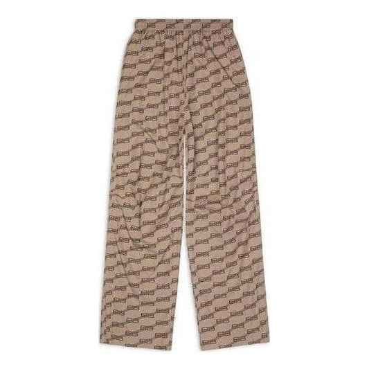 Balenciaga BB Monogram Tracksuit Pants 'Beige Brown' 704720TML369378