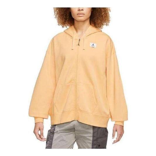 (WMNS) Air Jordan Logo Flight Jacket 'Orange' DZ3360-251