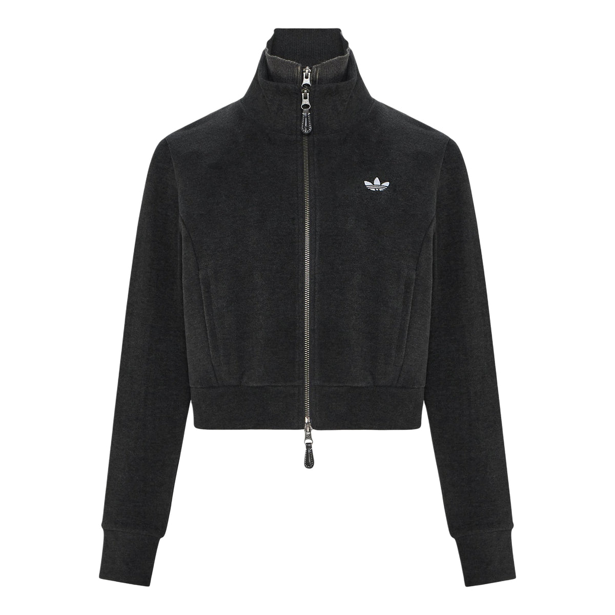 (WMNS) adidas 3S Deluxe W TT Tracksuit Top Asia Sizing 'Carbon' LE9674 - adidas Professional Edition