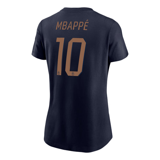 (WMNS) Nike Kylian Mbappé FFF T-Shirt 'College Navy' W11942P376FNKM-NVY - Nike Professional Edition