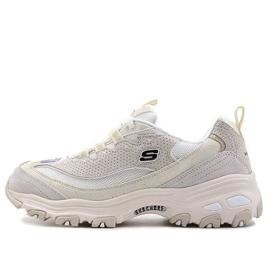 (WMNS) Skechers D'Lites Low-Top Running Shoes White 13147-OFWT