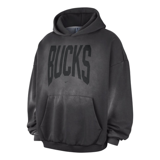 Nike Milwaukee Bucks Standard Issue Therma-FIT Fleece Hoodie 'Dark Charcoal White' II6029-099 - Nike Professional Edition