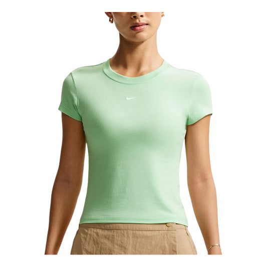(WMNS) Nike Crewneck Plain Short Sleeve T-Shirt 'Green' FV5509-392 - Nike Professional Edition