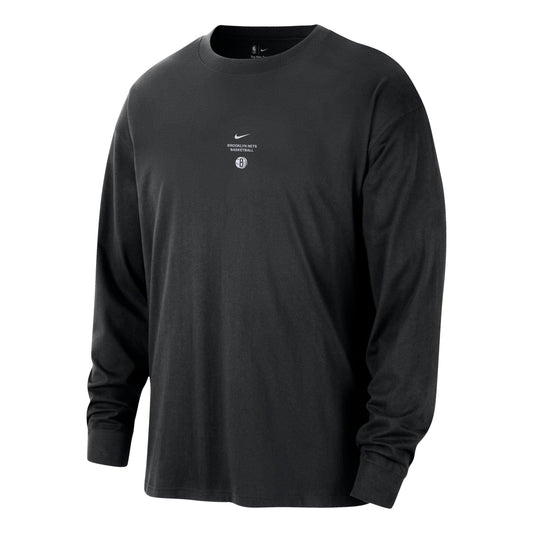 Nike Brooklyn Nets Standard Issue Long-Sleeve T-Shirt 'Black' II6271-010 - Nike Professional Edition