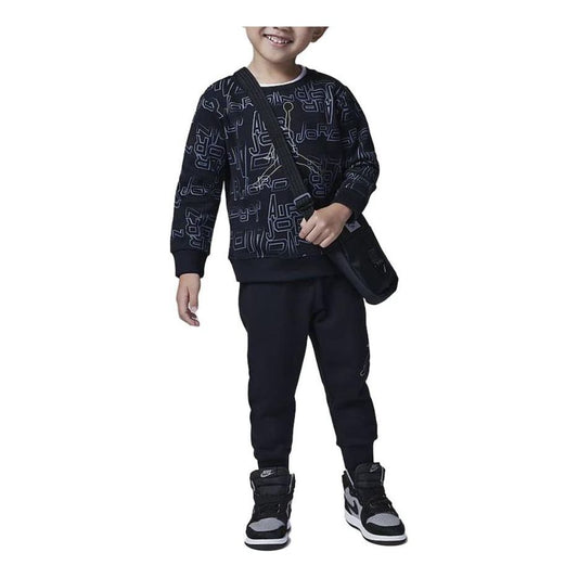 (TD) Air Jordan Take Flight Black and Gold Crew Set 'Black' FV5905-010