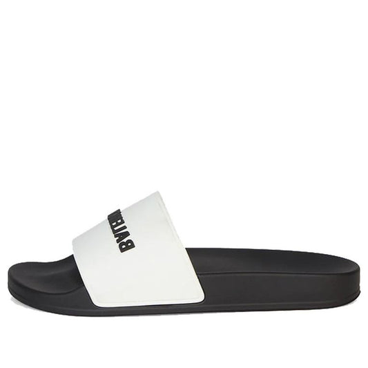 Balenciaga Pool Slides 'White Black' 565826W1S879010