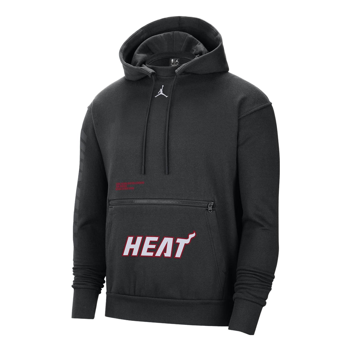 Air Jordan Miami Heat Courtside Statement Edition NBA Fleece Pullover Hoodie 'Black' DR7003-010