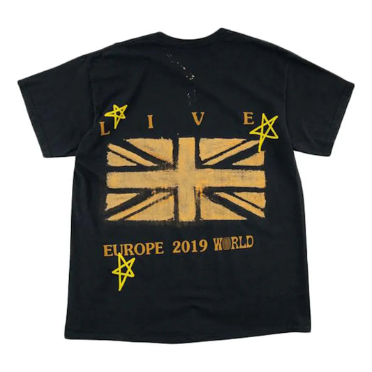 Travis Scott Astroworld Tour London Union Jack T-Shirt 'Black' TC-318