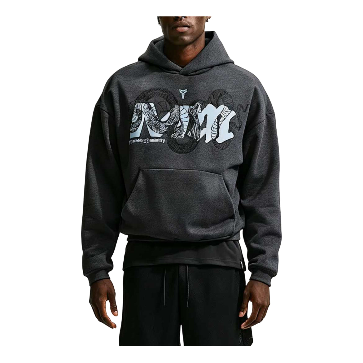 Nike Kobe Therma-FIT Hoodie 'Black Heather Light Armory Blue' IR3353-032 - Nike Professional Edition