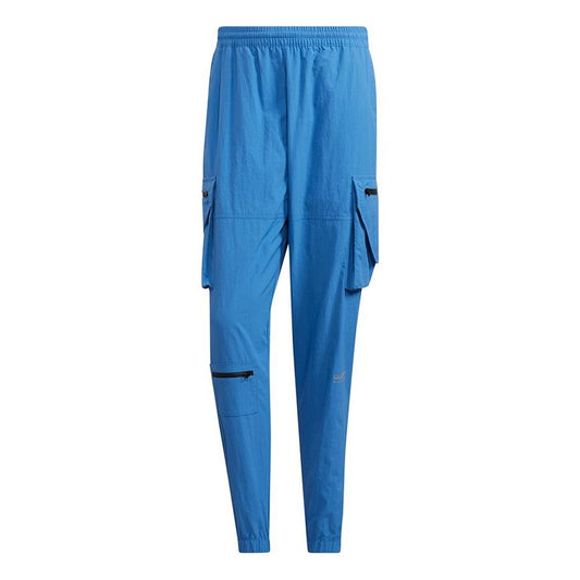 Men's adidas originals Adv Pants 1 Side Pocket Splicing Bundle Feet Sports Pants/Trousers/Joggers Blue H46707