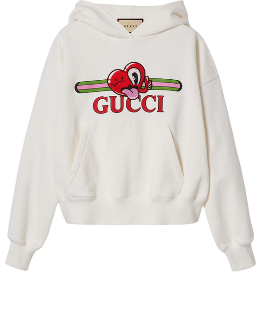 (WMNS) Gucci Cotton Jersey Sweatshirt With Patch 'Off White' 768122-XJGHG-9088